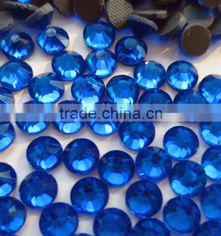 Retail and wholesale super shine ss20 capri blue color dmc hotfix rhinestone for fashion caps