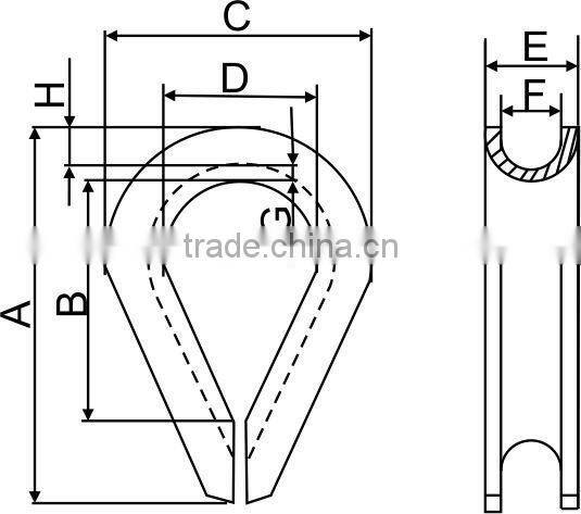 DIN6899A wire rope thimbles