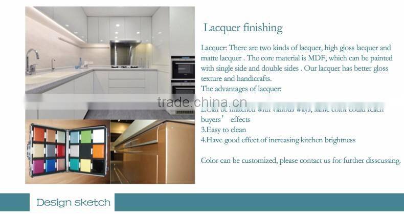 2016 hot sale Good quality modern European standard kitchen cabinets design made in China