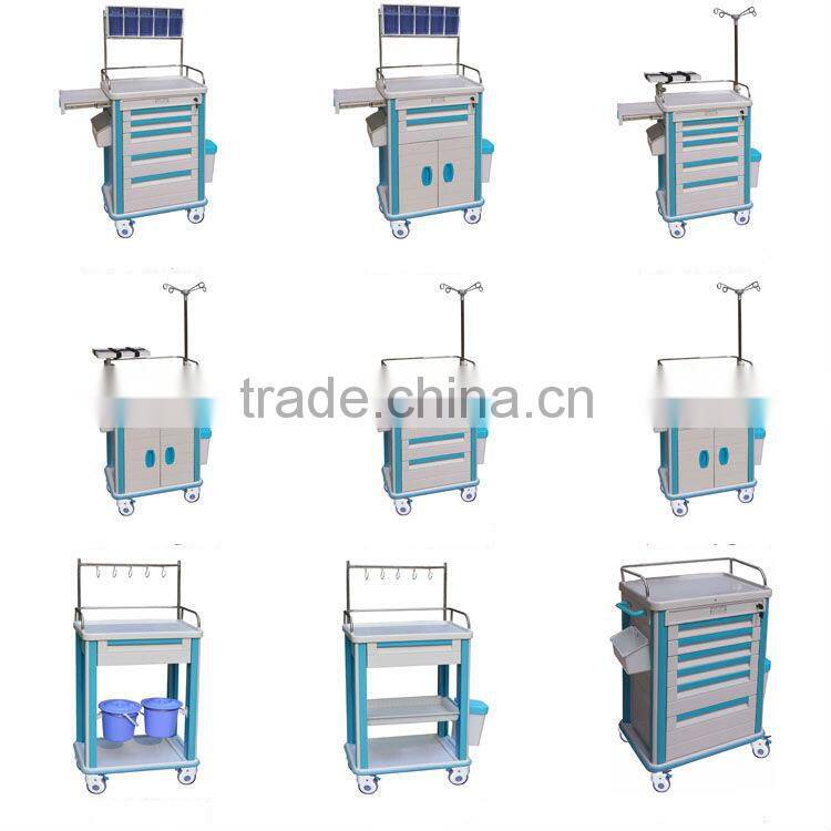 Popular Two Drawer Half Glass Door Thin-Rimmed Cabinet / Hospital Medical Instrument Cabinet