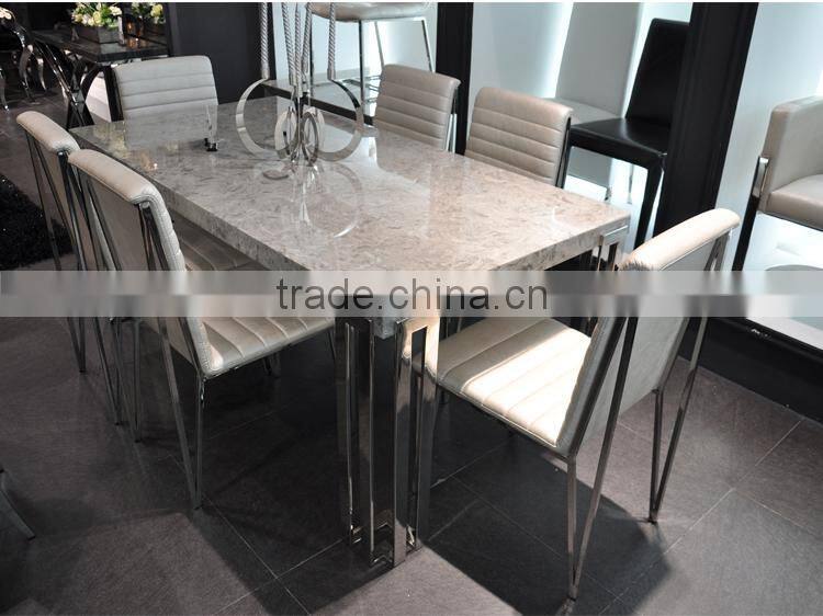 Modern Staimless Steel marble Dining table Series
