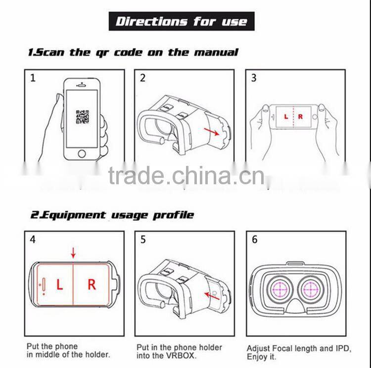 Polarized 3d glasses type and 3D glasses type vr box 2.0 pc virtual reality