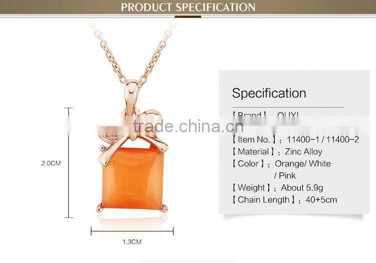OUXI retail new design fashion 18k gold plated sugar pendant necklace 11400-1