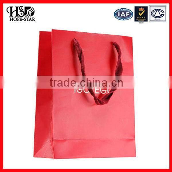 Black Paper hand bag with logo print