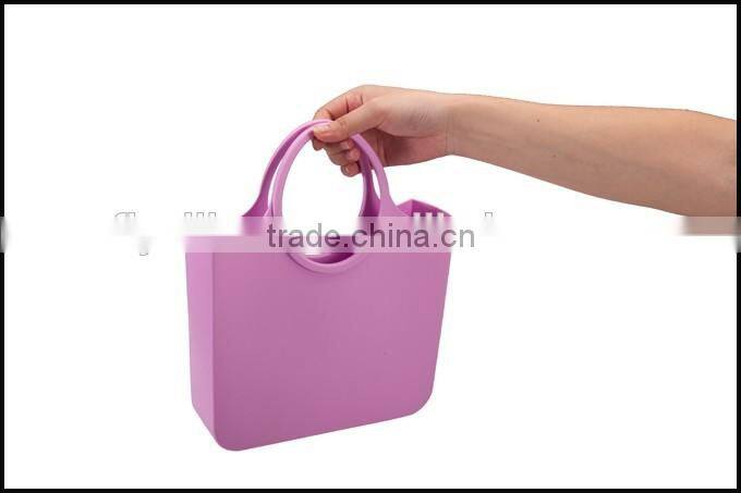 Fashion BPA free waterproof silicone beach woman handbag