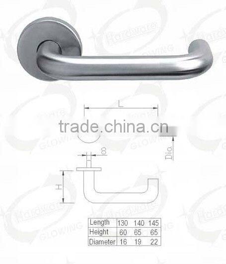 HL001 Stainless steel tube lever type industrial door handle