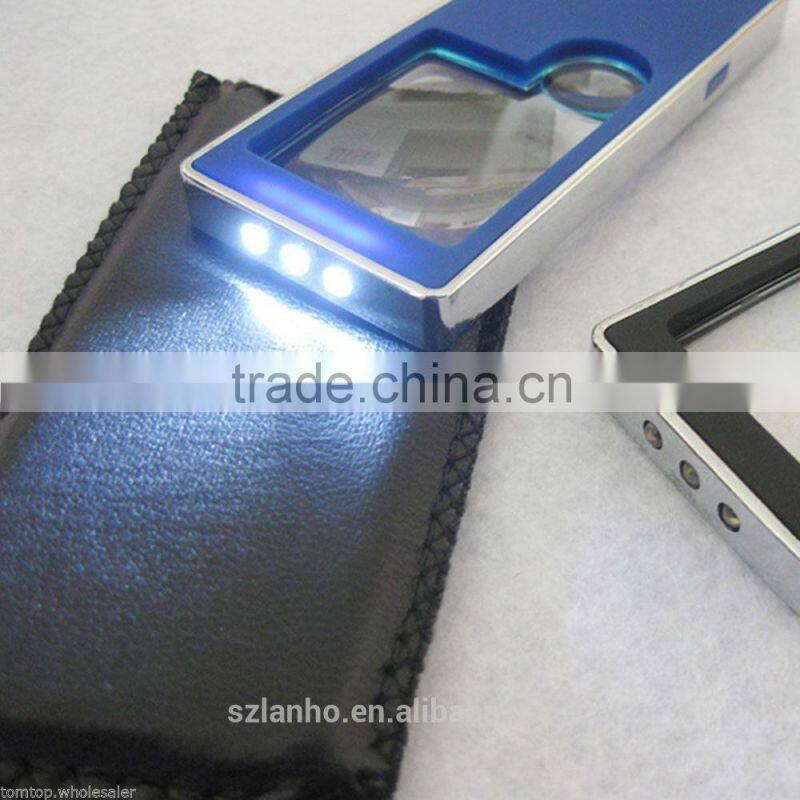 3X 10X Jewelers Loupe Magnifier Magnifying 4LED UV Light Money Detector Ballpen