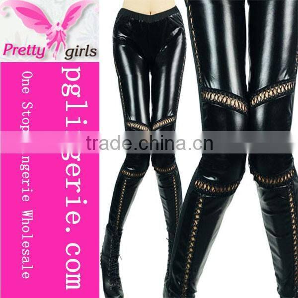 Comfortable High Waist Stretch Leggings Skinny Faux Leather Slim Pants