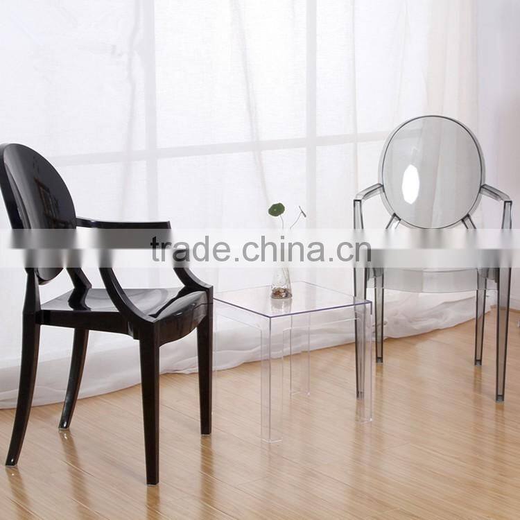 High transparent online shopping customized acrylic square table hot sell