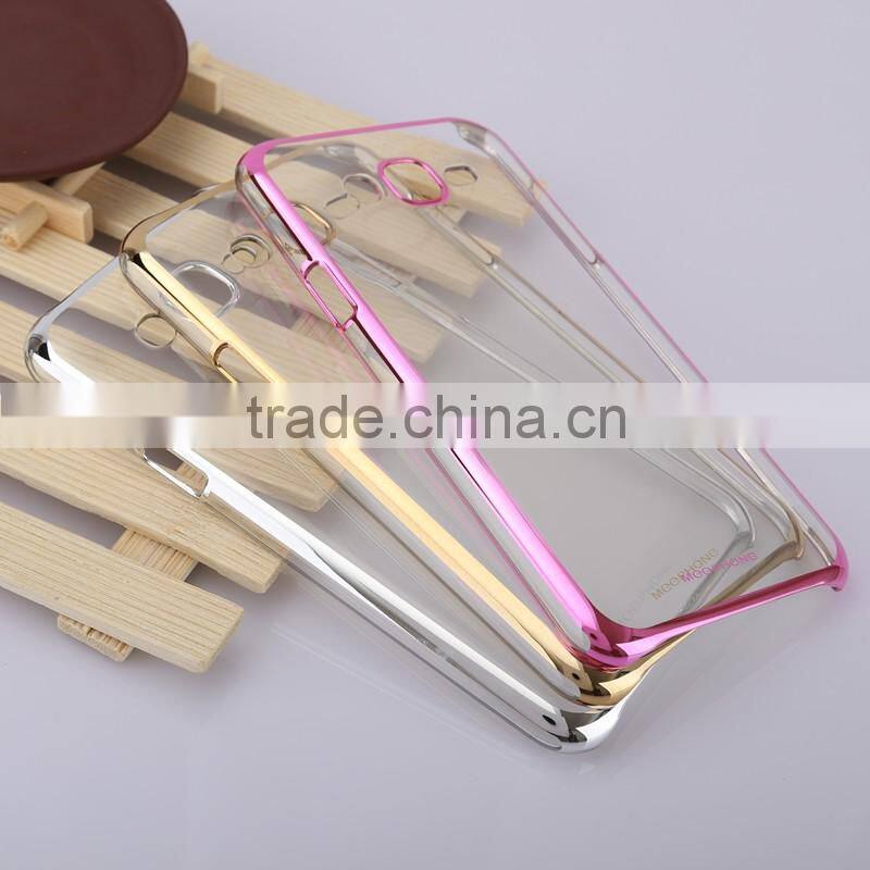 Ultra Thin Electroplating Transparent Soft TPU Phone Back Cover for Samsung Galaxy j7