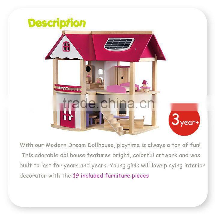 Kids Lovely Wooden Dollhouse