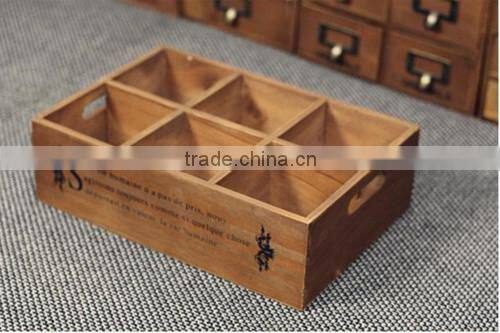 multifunction wooden small box without lid customized