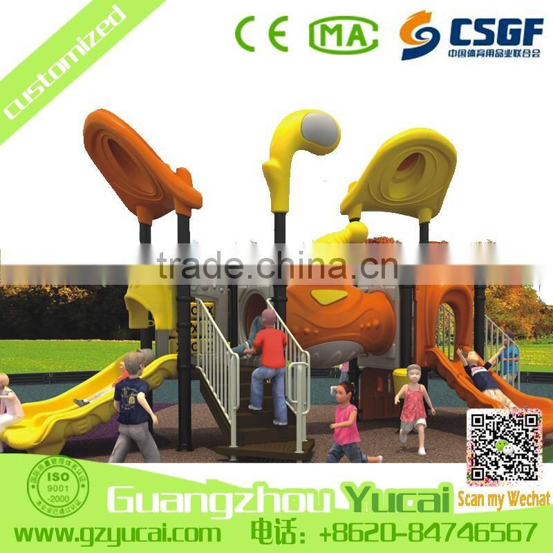 excellent design used kids outdoor playground plastic slides equipment