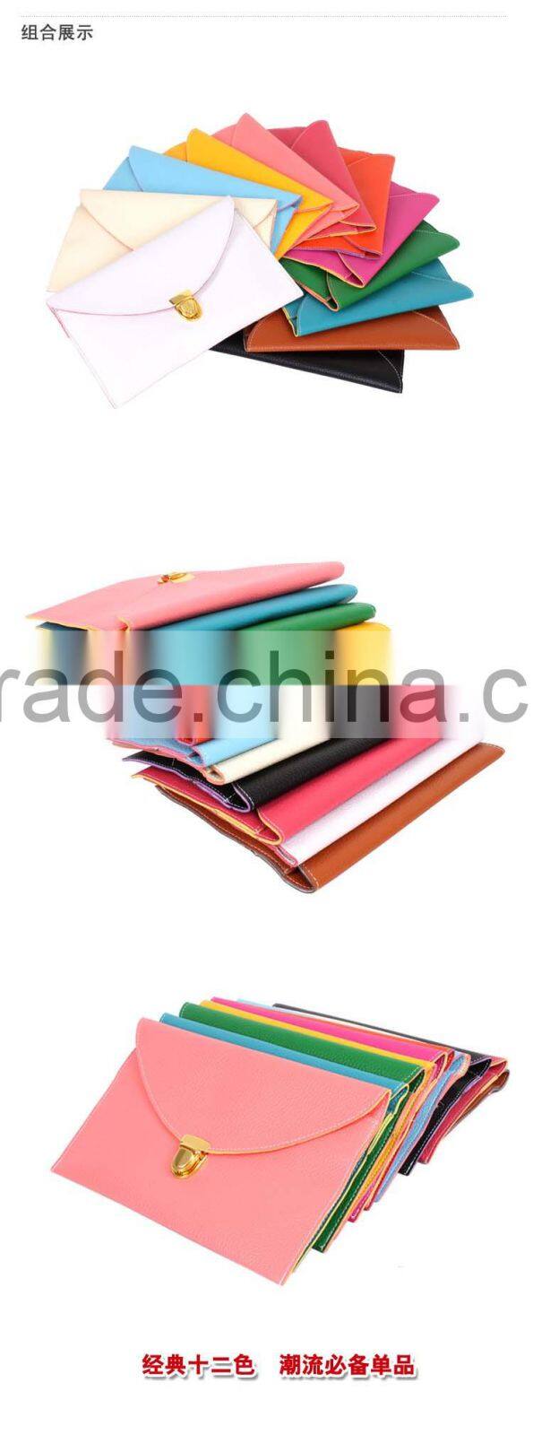 Womens Envelope Synthetic Leather lady clutch bag new fashion envelope clutch bag with chain shoulder