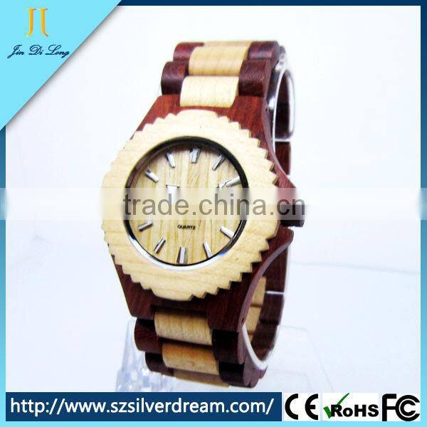 3atm Water Resistant Natural Wood Fashion Quartz Man Waterproof Wood Watch
