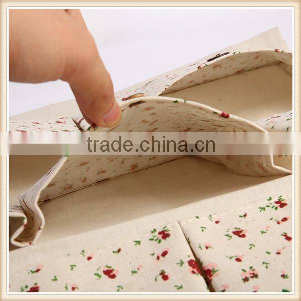 Natural Wooden Handle Jute Hanging Bag