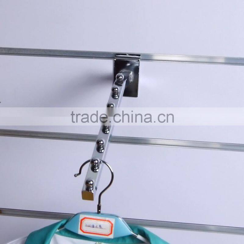 Supermarket wall-mounted Slatwall 11 Ball Sloping Arm