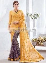 Sweet Red Viscose Georgette Saree/indian designers saree online shopping