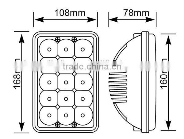 Hot sale new 5x7 45w led work light 5inch offroad led working light