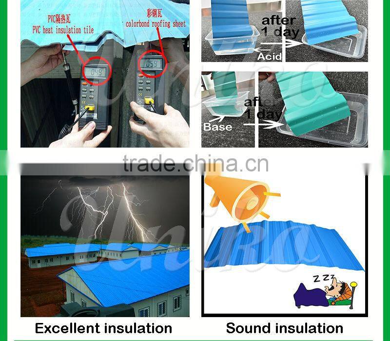 non-slip asa coated heat insulation opaque pvc sheet for roof