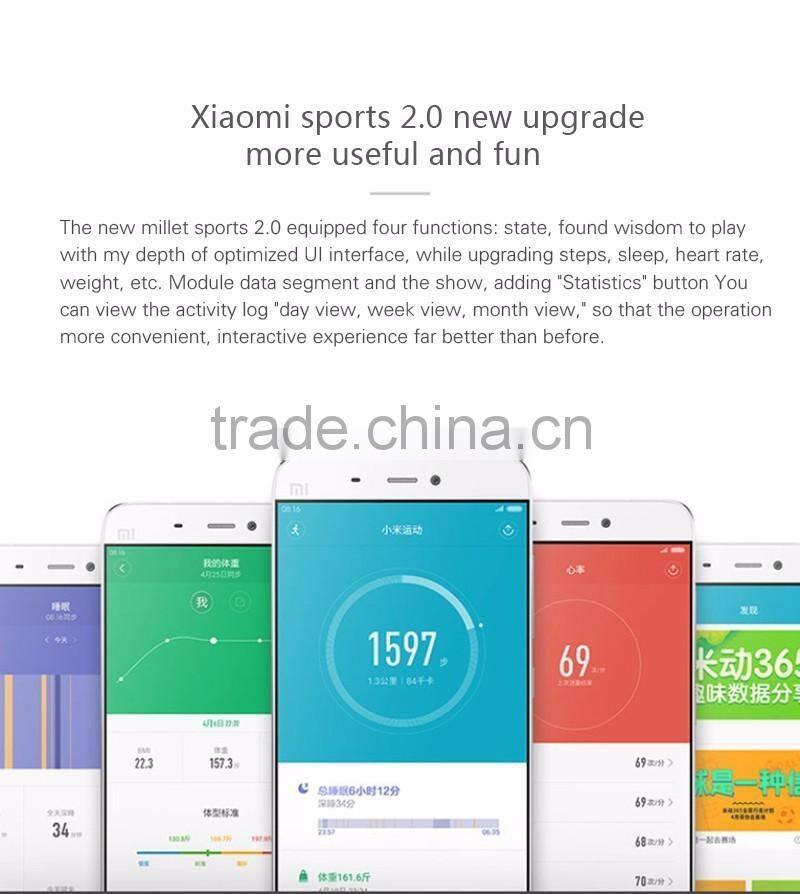 2016 New Original Xiaomi MiBand 2 mi band 2 Wistband Bracelet with Smart Heart Rate Fitness Touchpad OLED Screen