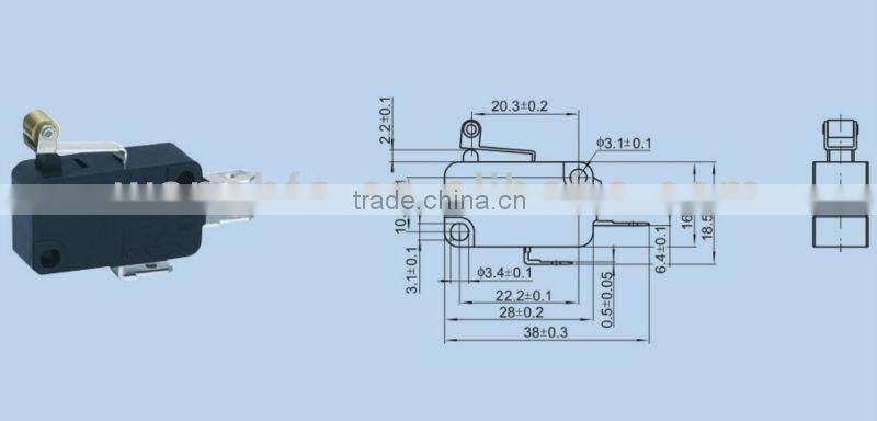 power roller type micro switches
