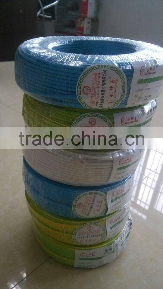 high quality 1.5 sqmm LSZH insulated pure Copper wire with Rohs ,CE certificates