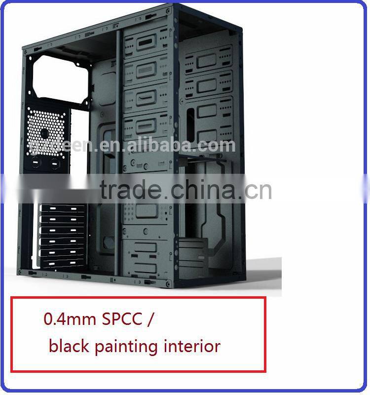 0.4mm SPCC flat front panel atx vertical computer case