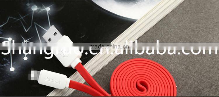 hot sale flat colorful noodle USB charging cable 8pin data cable