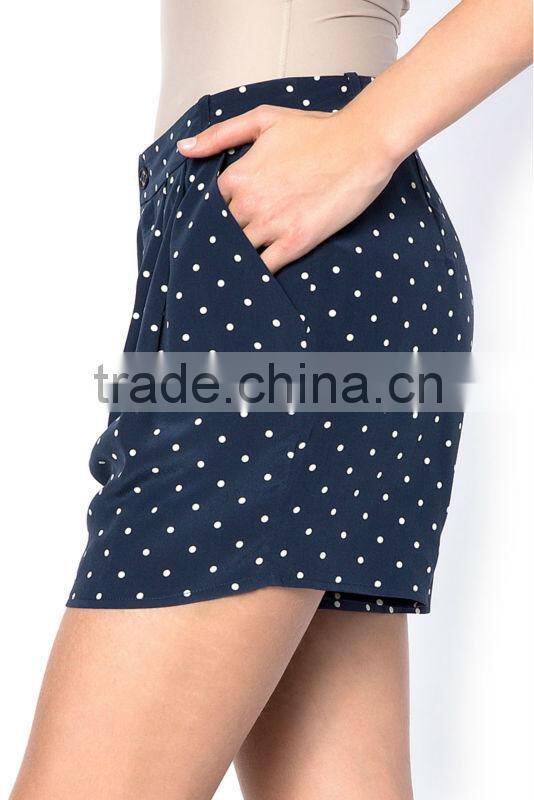 100%cotton hot summer fashion casual dot print female shorts