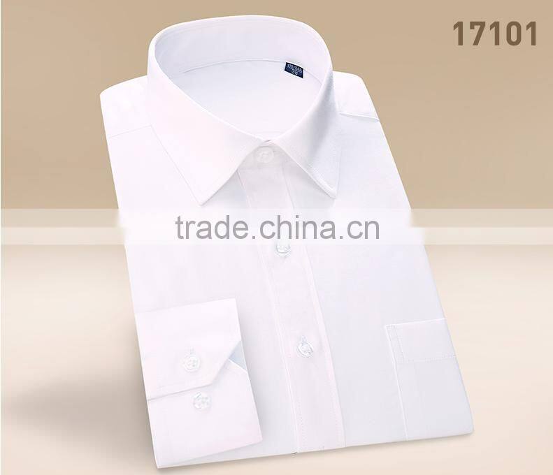 Wholesale good quality solid color bussiness shirt for men uniform