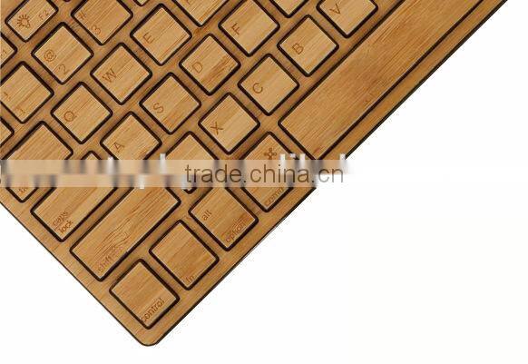Nature Mini Bamboo Bluetooth 3.0 Keyboard for android with factory price