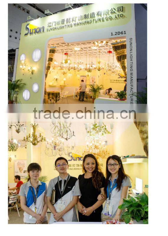 Home furnishing decoration hand painted iron luminaires for bedrooms