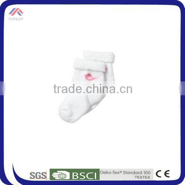 Wholesale high quality custom 100% baby cotton socks