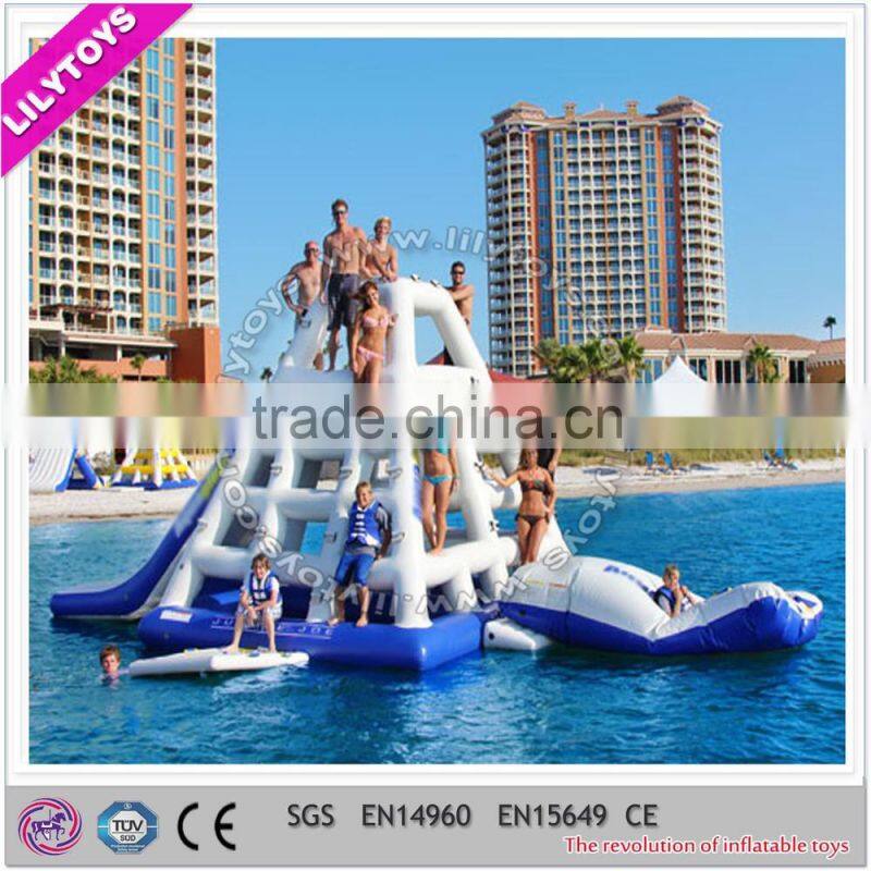 giant inflatable water toy slides / inflatable floating water slide ,water games for adult ,aqua park toys