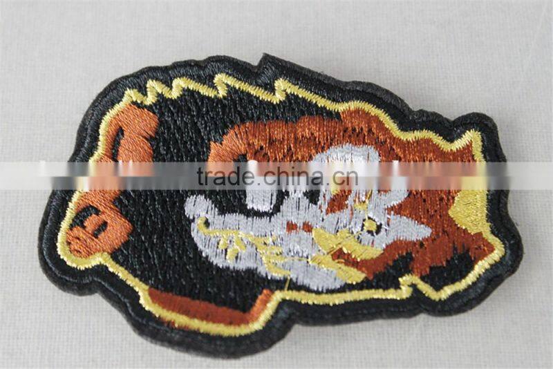promotional news design mini patch trim cheap design trim embroidery trim 6*9cm polyester patch