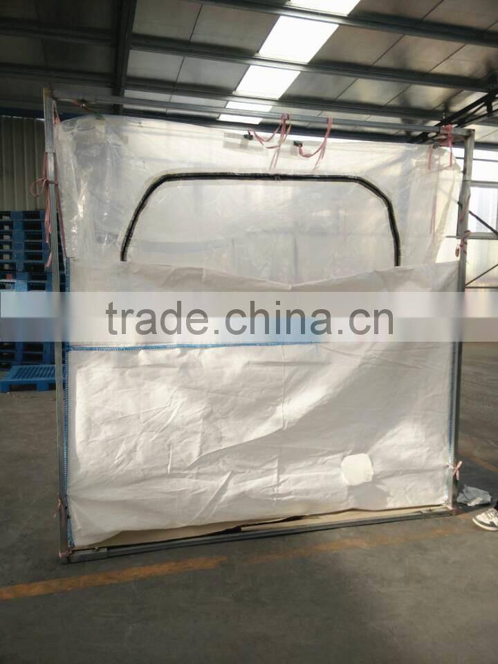 Sea dry bulk container liner with zipper for cocoa powder