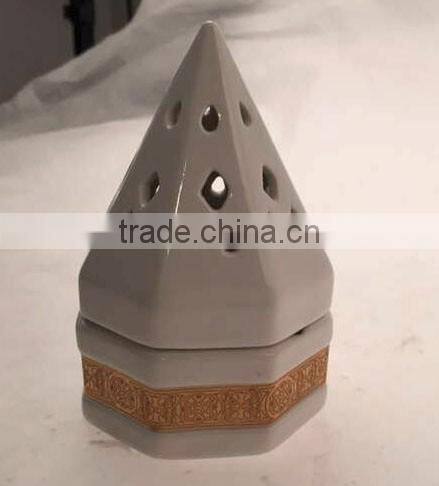 Ceramic pyramid incense burner