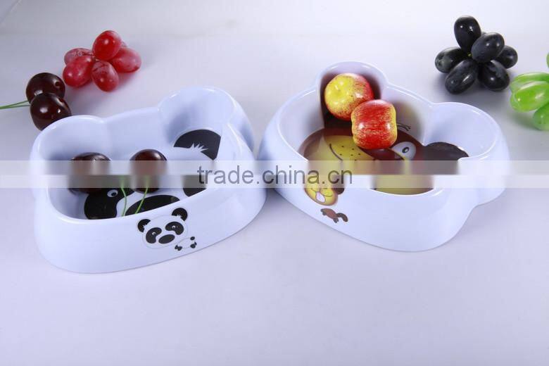 Camping Animal head design 100%melamine pet bowls & feeders,eco-friendly cat dishes