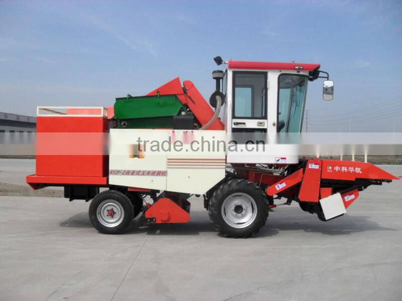 (cab)patented self-propelled corn combine harvester
