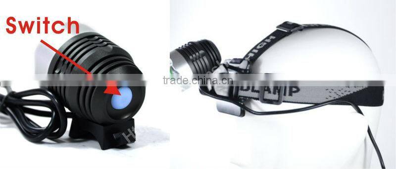 10w rechargeable led headlight ent with 900lm t6 led