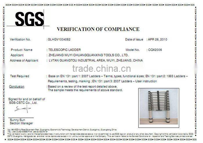 extendable aluminium ladder for construction tool