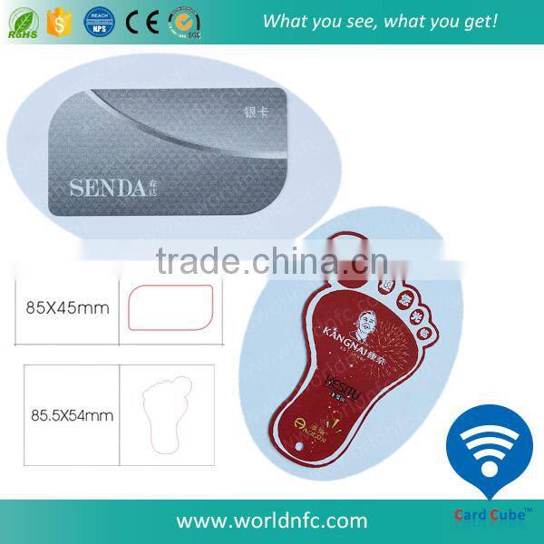 CR80 3 In 1 Barcode Plastic RFID NFC Key Tag Card