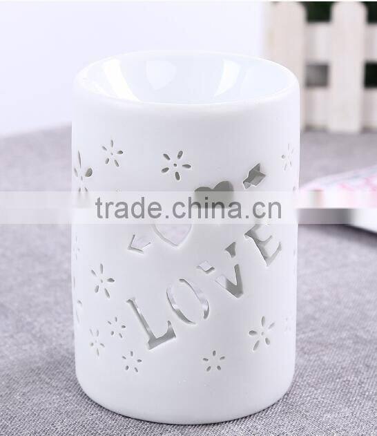 Letter engraved candle holder
