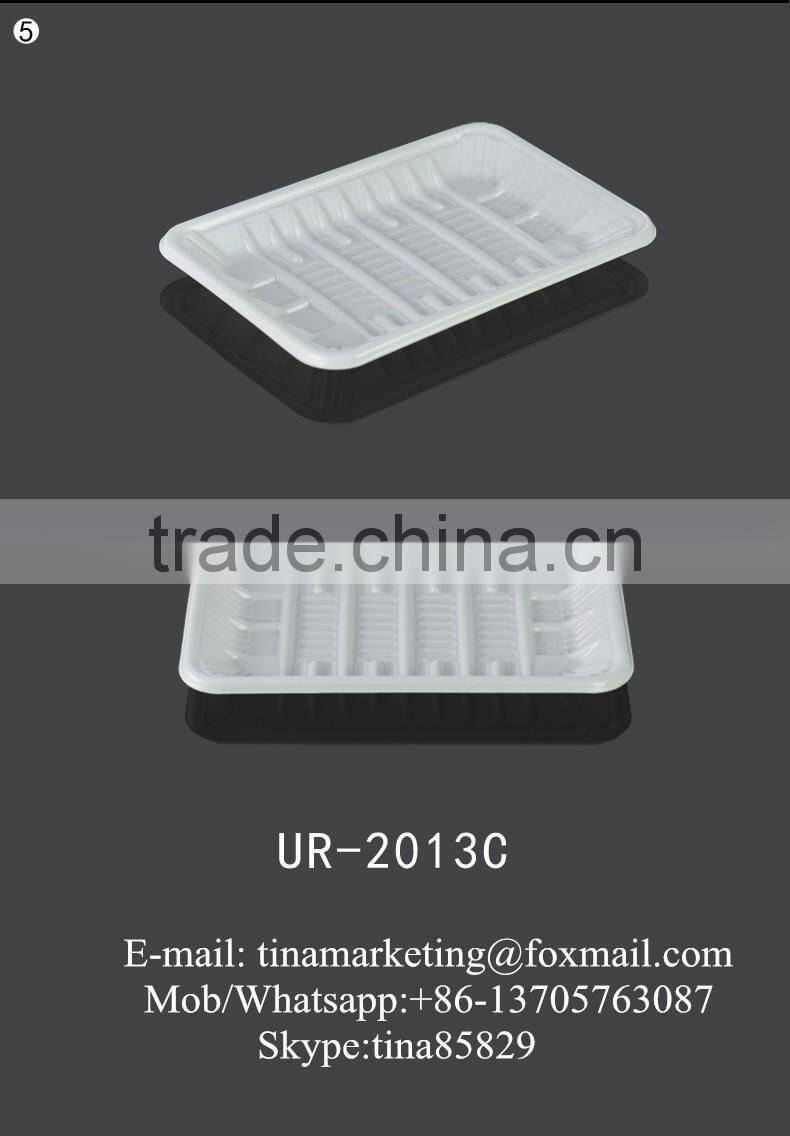 PP/PS/BOPS High Quality Disposable Supermarket Food Packaging Tray for Fresh Meat, Fruit, Vegetable Manufactory Price