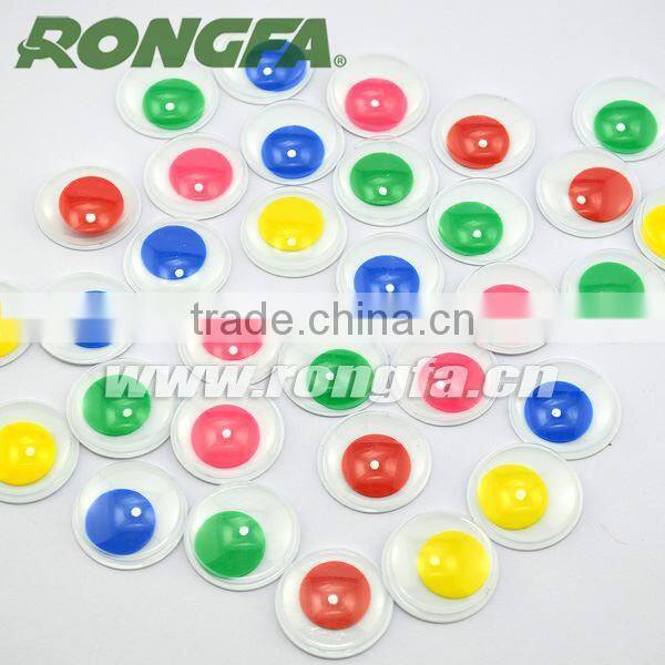 Black round plastic movable wiggle eyes for toy