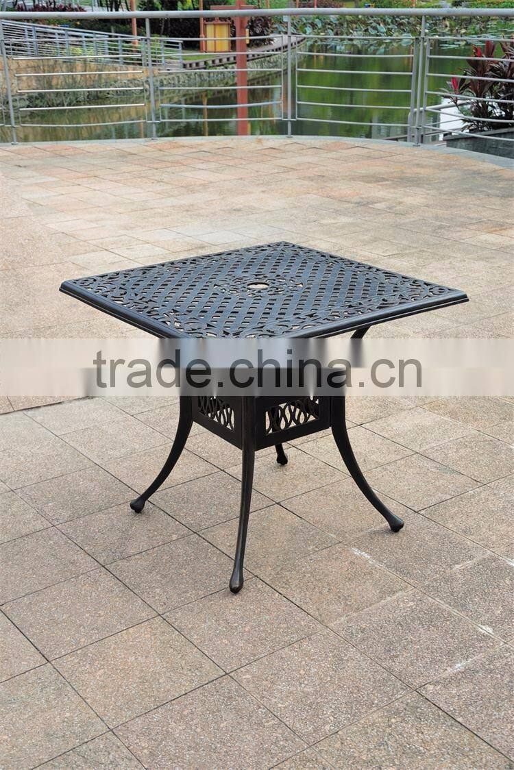 Square table & KD chairs aluminum balcony furniture