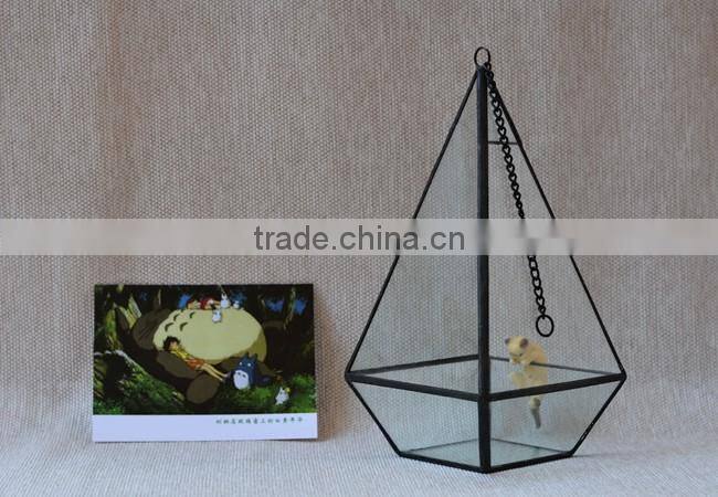 Indoor decor hanging glass terrarium micro landscape plant glass greenhouse