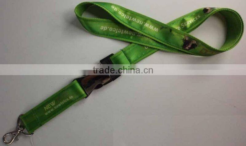Double layer satin lanyard with printing