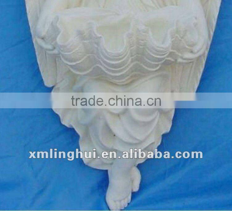 White Wall Angel Flower Pot
